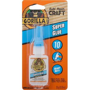 Gorilla Super Glue, 0.53 Oz, Dries Clear, 4/Carton