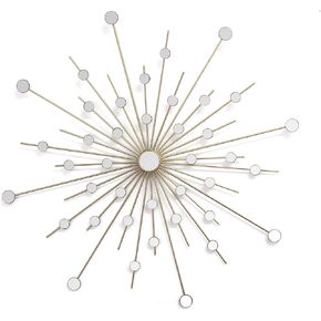Stratton Home Decor Sparkle Mirror Burst Wall Decor W X 0.50 D X 24.00 H, Gold