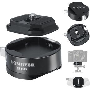 JF-Q2S Arca Type Camera Qucik Release Plate Kit, with Arca Swiss Peak Design Capture V3 Camera Clip，1/4" 3/8" Thread for Tripod Slider, Weighs 120g, Max Load 5kg