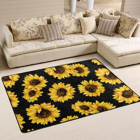 4th of July American Flag Area Rug Black Grunge USA Flag Polyester Carpet Rugs Floor Mat for Living Dining Dorm Room Bedroom Home Decor 36"×24"