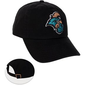 Desert Cactus Coastal Carolina University Baseball Hat Chanticleers CCU Brimmed Embroirderd Cap Adjustable Cloth Strap Adult (Style A) Black