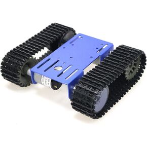 Premium Intelligent 2WD Tank Robot Chassis Platform with 2PCS DC Motors & Plastic Track, RC STEAM Science Kit Compatible with PS2, WIFI, Bluetooth for School Scientific Education, Robotic Competition