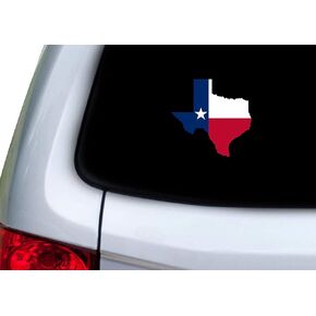 Rogue River Tactical Texas Flag Sticker Car Decal Bumper Lone Star State Truck Window (5" Medium)