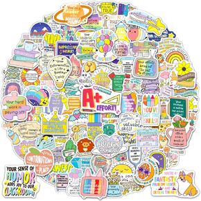 Affirmation Stickers for Kids, 200Pcs Cute Positive Quotes Stickers for Students Water Bottle Inspirational Achievement Stickers for Classroom Teacher Incentive Encouraging Praise