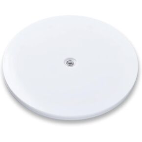 صينية دوارة تحمل كرة أكريليك بيضاء مقاس 6 بوصات من Lazy Susan لرف التوابل وطاولة الكيك ومخزن المطبخ وتزيين الحمامات وشاشة الكمبيوتر المحمول والتليفزيون، سعة تحميل 30 رطل (دوران 360 درجة)
