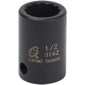 Sunex 316z 3/8-Inch Drive 1/2-Inch 12-Point SAE Standard Impact Socket