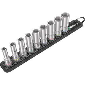 Wera 5004545001 Belt B Deep 1 socket set, 3/8" drive, 9 pieces