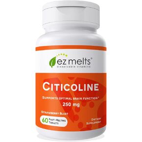EZ Melts Dissolvable Citicoline Supplement 250 mg, Sugar-Free, 2-Month Supply