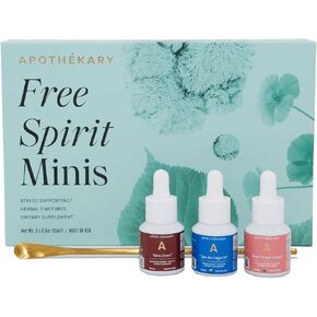 مجموعة Apothékary Free Spirit Minis Set صبغات عشبية، مستوحاة من النبيذ الأحمر والأبيض والوردي، خالية من السكر، 45 وجبة in Kuwait