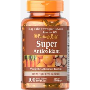 Puritan's Pride Formula, Softgels by Super Antioxidant 100 Count (Pack of 1)