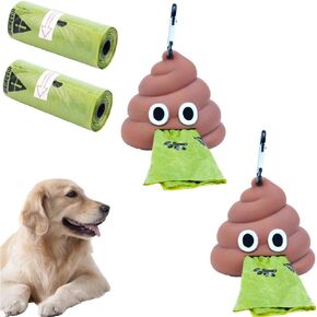 2 قطعة لطيف الكلب أنبوب التقاط أكياس النفايات حامل موزع الحيوانات الأليفة التخلص من النفايات أكياس سيليكون الكلب كيس النفايات المقود أنبوب حقيبة حامل كيس القمامة موزع يشمل 2 لفة حقيبة in Kuwait