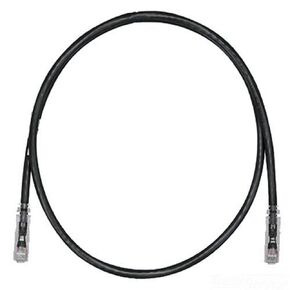 Panduit UTPSP3BLY Category-6 8-Conductor Strain Relief Clear Boot Patch Cord, 3-Feet, Black