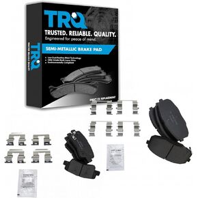TRQ Front & Rear Disc Brake Rotor & Ceramic Brake Pad Kit Set Compatible with 2014-2016 Kia Soul