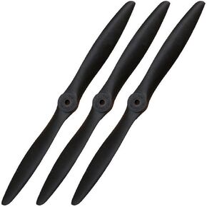 XOAR PJG 12x8 RC Airplane Propeller 12 Inch 2 Blade Nylon Prop for Fixed-Wing RC Planes (Pack of 3)
