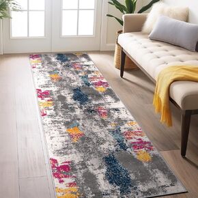 Rugshop Cardiff Contemporary Abstract Stain Resistant Soft Area Rug 2' x 3' Multi