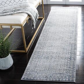 سجادة SAFAVIEH Brentwood Collection Runner - 2 × 12 بوصة، عاجي ورمادي فاتح، تصميم متعثر، لا يتساقط ويسهل العناية به، مثالي للمناطق ذات الحركة المرورية العالية في غرفة المعيشة وغرفة النوم (BNT899C)