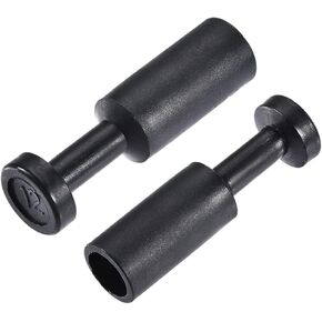 uxcell Push to Connect Fittings, Cap Style Pneumatic Blanking Plugs, Fit for 12mm Inner Dia. Air Hose Tube Pipe, Plastic, Black, Pack of 10