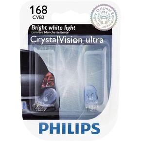 Philips 168CVB2 168 CrystalVision ultra Miniature Bulb, 2 Pack