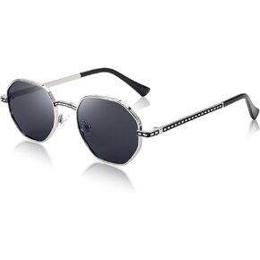 FEISEDY Classic Sunglasses for Men Women Metal Frame Sun Glasses Trendy Polycon Square Shades UV 400 Protection B2963