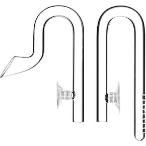 13mm Mini Glass Lily Pipe Inflow Outflow Set - Influx X1 & Efflux F1 for Nano Aquarium