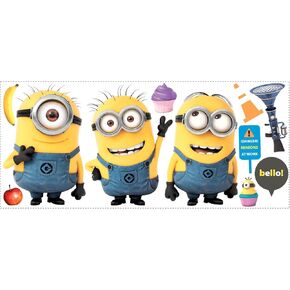 ملصقات جدارية عملاقة من Minions Despicable Me 2 عملاقة قابلة للتقشير واللصق من RoomMates، RMK2081GM، أصفر