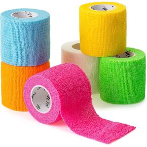 Mr. Pen- Self Adhesive Bandage Wrap, 6 Pack, Colorful, 2“ x 5 Yards, Adhesive Bandages, Cohesive Bandage, Medical Wrap, Elastic Bandage Wrap, Bandage Tape, Self Sticking Bandage Wrap