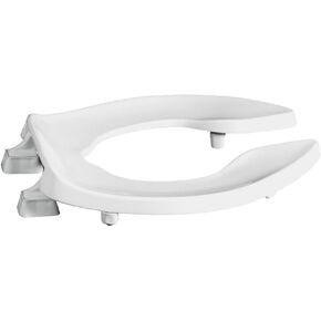 Centoco 2 inch Raised Toilet Seat for Seniors, Elongated, Open Front No Cover, Commercial, Plastic, Made in the USA, HL1500STSCC-001, White