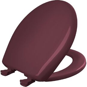 Bemis 200SLOWT 373 Toilet Seat will Slow Close, Never Loosen and Easily Remove, ROUND, Plastic, Loganberry