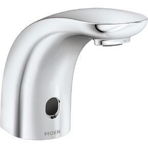 Moen CA8302 M-Power Commercial Touchless Single Mount بدون استخدام اليدين صنبور يعمل بالمستشعر، كروم