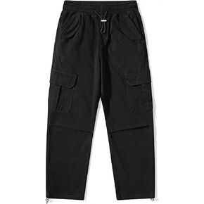 Girls Cargo Pants Kids Pants Khaki Elastic Ankles Wide Leg Teen Streetwear Trendy Jogger Sweatpants