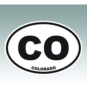 Colorado State Oval Sticker - Die Cut - Decal - CO - Size: 1.25" x 0.81"