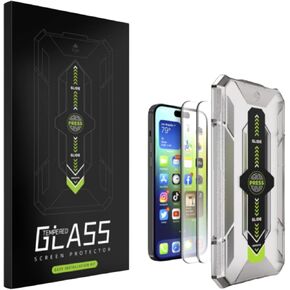 2 Pack 6.1 inch Tempered Glass iphone 14 pro screen protector & 1 pc Camera lens protector compatible with iphone 14 pro case, HD Clear, 9H Hardness, Bubble free, Easy Frame Kit & Accessories