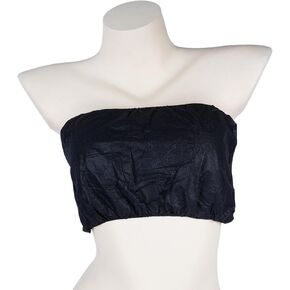 10 Pieces Disposable Bras Women Backless Spa Bra Comfortable Non Woven Bras Strapless Underwear for Women Solarization Sauna Spa Body Treatments (Black)