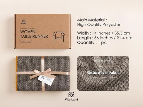 مفرش طاولة كريمي من فيتاليزارت، مفارش طاولة بوهو ريفية منسوجة مقاس 35.56 × 72 بوصة لغرفة الطعام، المزرعة، ديكور المطبخ، المنزل في الهواء الطلق، ديكورات حفلات الزفاف، بيج مع حافة ذهبية in Kuwait