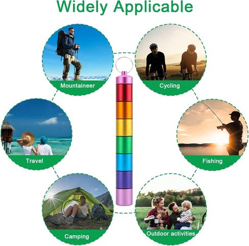 حقيبة حبوب دواء صغيرة محمولة من Coldairsoap، حقيبة حبوب دواء صغيرة محمولة، سلسلة مفاتيح، منظم حبوب منع الحمل للسفر لمدة 7 أيام، حاوية صغيرة لتنظيم حبوب الدواء، علبة حبوب دواء صغيرة محمولة مقاومة للماء من الفولاذ المقاوم للصدأ in Kuwait