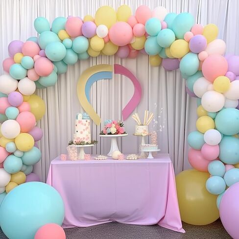 126 قطعة من بالونات باستيل من كاديا، بالونات ماكرون بأحجام مختلفة، وردي أصفر وأزرق وأخضر وأرجواني، بالونات هيليوم لاتكس لأعياد الميلاد، وحفلات استقبال المولود الجديد، وحفلات الزفاف، وحفلات قوس قزح، ومستلزمات تزيين حفلات الأقحوان in Kuwait