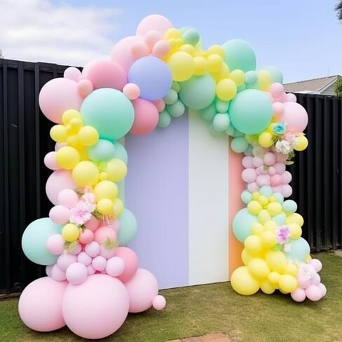 126 قطعة من بالونات باستيل من كاديا، بالونات ماكرون بأحجام مختلفة، وردي أصفر وأزرق وأخضر وأرجواني، بالونات هيليوم لاتكس لأعياد الميلاد، وحفلات استقبال المولود الجديد، وحفلات الزفاف، وحفلات قوس قزح، ومستلزمات تزيين حفلات الأقحوان in Kuwait