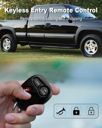 3 Button Remote Key Fob Fit for Chevy GMC Tahoe Silverado Suburban S10 Sierra Yukon Jimmy 1998 1999 2000 2001 2002 KOBUT1BT, Keyless Entry Remote Control Replace 15732803 2 Pcs in Saudi Arabia
