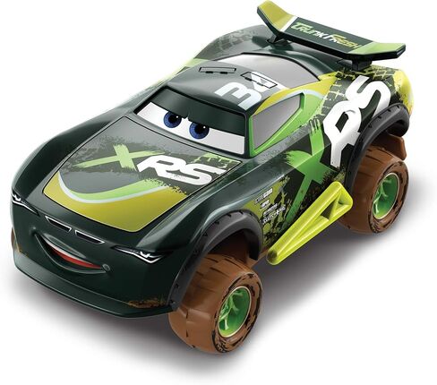 Disney Car Toys XRS Mud Racing Steve Slick Lapage Vehicle 155 Scale Die-Casts, Real Suspensions, Off-Road, Dirt-Splashed Design, All-Terrain Wheels, Ages 3 and upâ€‹ in Saudi Arabia