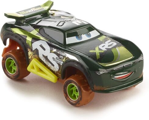 Disney Car Toys XRS Mud Racing Steve Slick Lapage Vehicle 155 Scale Die-Casts, Real Suspensions, Off-Road, Dirt-Splashed Design, All-Terrain Wheels, Ages 3 and upâ€‹ in Saudi Arabia