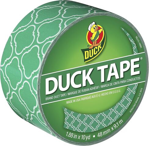شريط لاصق مطبوع 282565 من Duck Brand، بلاط زمردي، 1.88 بوصة × 10 ياردات، لفة واحدة in Saudi Arabia