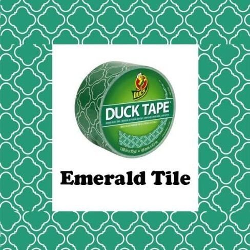 شريط لاصق مطبوع 282565 من Duck Brand، بلاط زمردي، 1.88 بوصة × 10 ياردات، لفة واحدة in Saudi Arabia