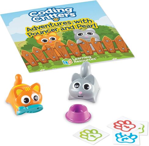 Learning Resources Coding Critters Pair-A-Pets Dogs Hunter & Scout,Screen-Free Early Coding Toy For Kids, Interactive STEM Coding Pet, 5 Pieces, Ages 4+ in Saudi Arabia