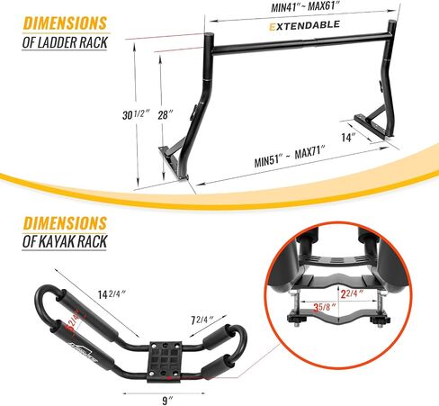 حامل شاحنة طراز X35 من AA-Racks مزود بـ 8 مشابك على شكل حرف C غير قابلة للحفر ومجموعتين من حوامل Kayak J مع أشرطة ربط السقاطة وقوس السقاطة وأشرطة ربط صارمة in Saudi Arabia