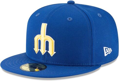 قبعة New Era MLB 59FIFTY Cooperstown Authentic Collection مناسبة للعب في الملعب (AS1، رقمية، رقمية_7_و1_ربع، سياتل مارينرز بلو كوبرستاون) in Saudi Arabia