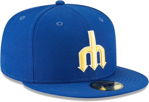 قبعة New Era MLB 59FIFTY Cooperstown Authentic Collection مناسبة للعب في الملعب (AS1، رقمية، رقمية_7_و1_ربع، سياتل مارينرز بلو كوبرستاون) in Saudi Arabia