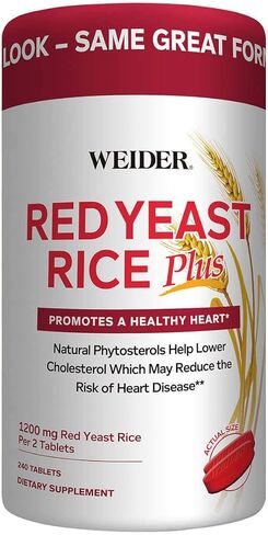Weider Red Yeast Rice Plus 1200 mg, 240 Tablets in Saudi Arabia