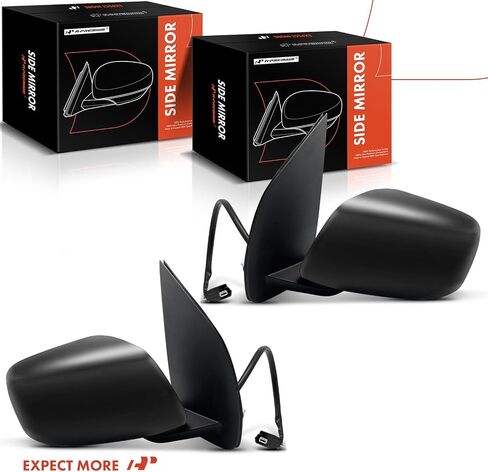 زوج A-Premium (2) مرآة باب كهربائية جانبية للسائق والراكب - متوافقة مع Nissan Frontier 2005-2018، Pathfinder 2005-2012، Xterra - مرآة رؤية خلفية خارجية سوداء غير قابلة للطي يدويًا in Saudi Arabia