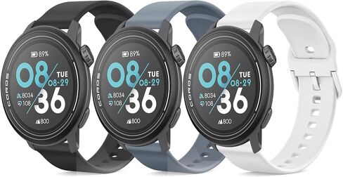 أساور Meliya لساعة Coros Pace 3 / Apex 2 Pro/Apex Pro/Apex 46 مم، سوار بديل لحزام رياضي ناعم من مادة TPU مقاس 22 مم لساعة Coros Pace 3 in Kuwait