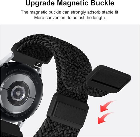 Magnetic Braided Bands for Garmin Vivoactive 4 / Garmin Venu 3 / Venu 2 Watch Band Men Women, Woven Nylon Elastic Loop Stretchy Band with Magnetic Clasp for Garmin Forerunner 745/265/255 Smartwatch in Saudi Arabia